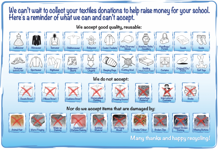 Recycle your clothing at WHSC 